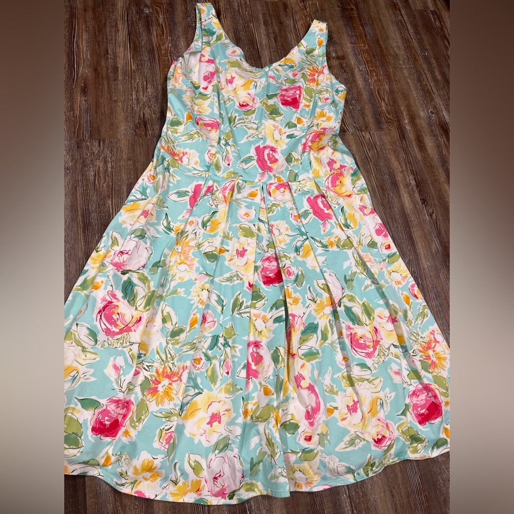 Vintage 90s R&K Originals multicoloured floral dress